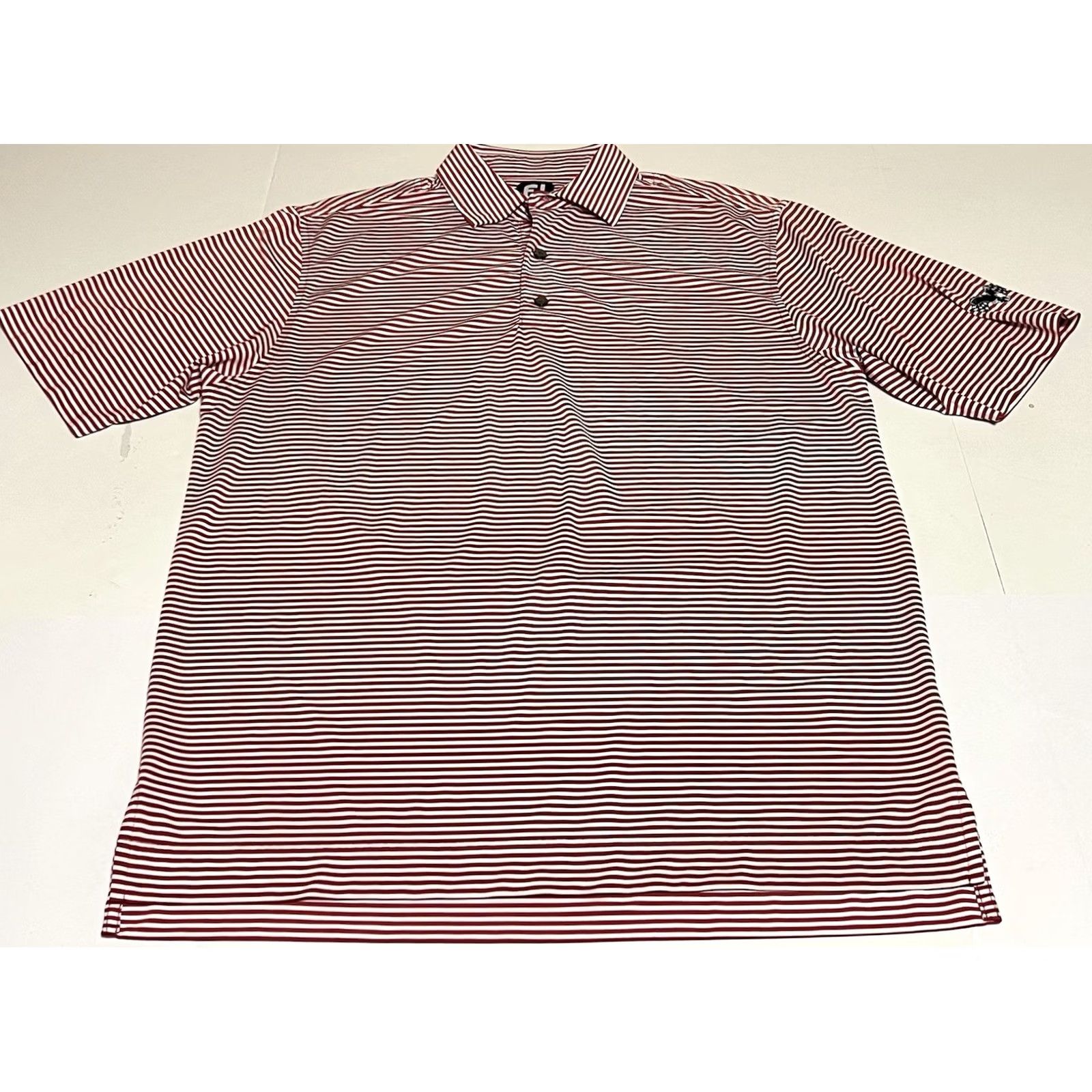 Footjoy FootJoy Polo Mens M Red Stripe Golf Performance Eagle Checkered Flags Shirt Size US M / EU 48-50 / 2 - 3 Thumbnail