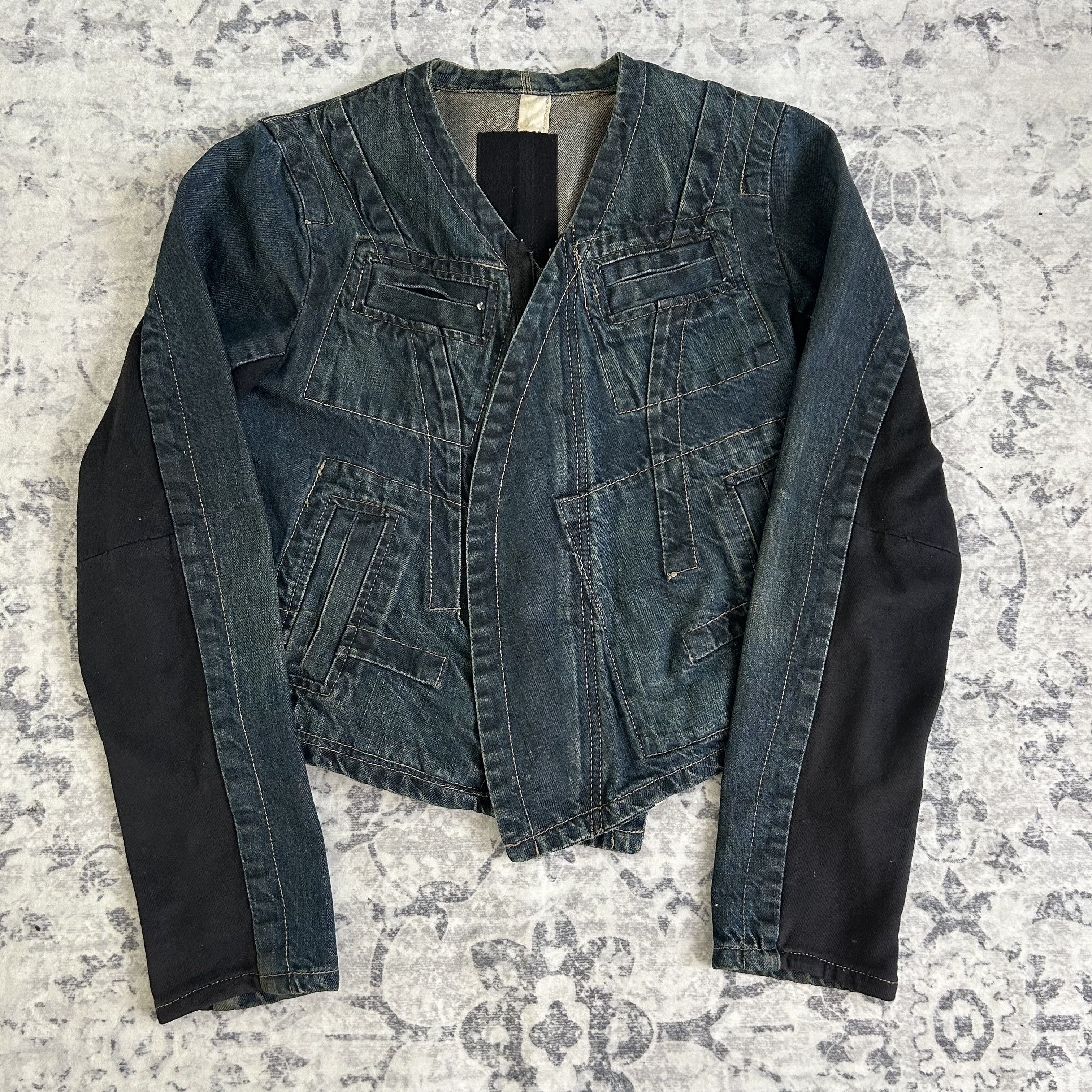 Rick Owens Drkshdw Rick Owens Slab Denim Jacket Size US S / EU 44-46 / 1 - 1 Thumbnail