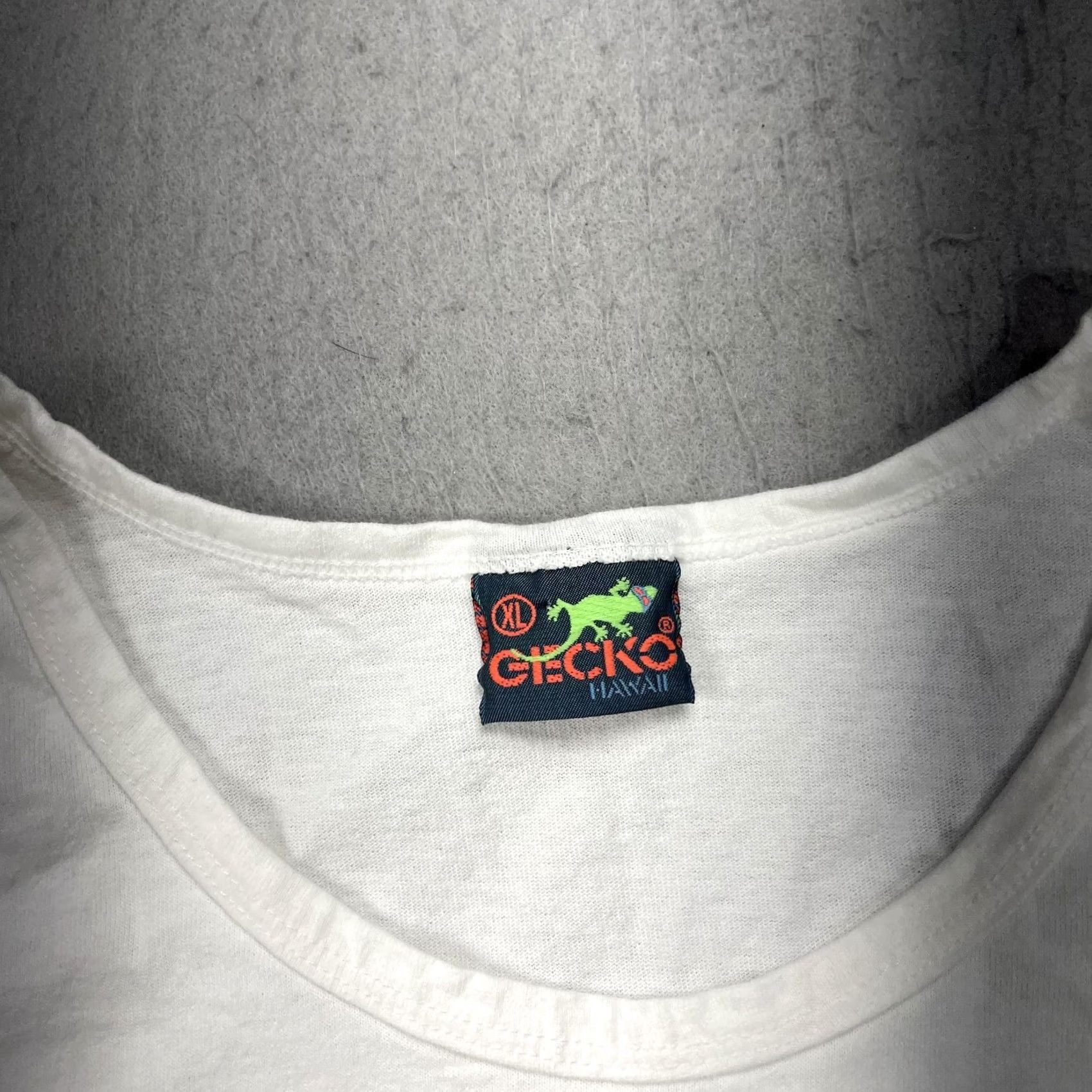 Vintage VINTAGE Gecko Hawaii Shirt Mens XL White Surf Beah Single Stitch Tank Top 90s Size US XL / EU 56 / 4 - 4 Thumbnail