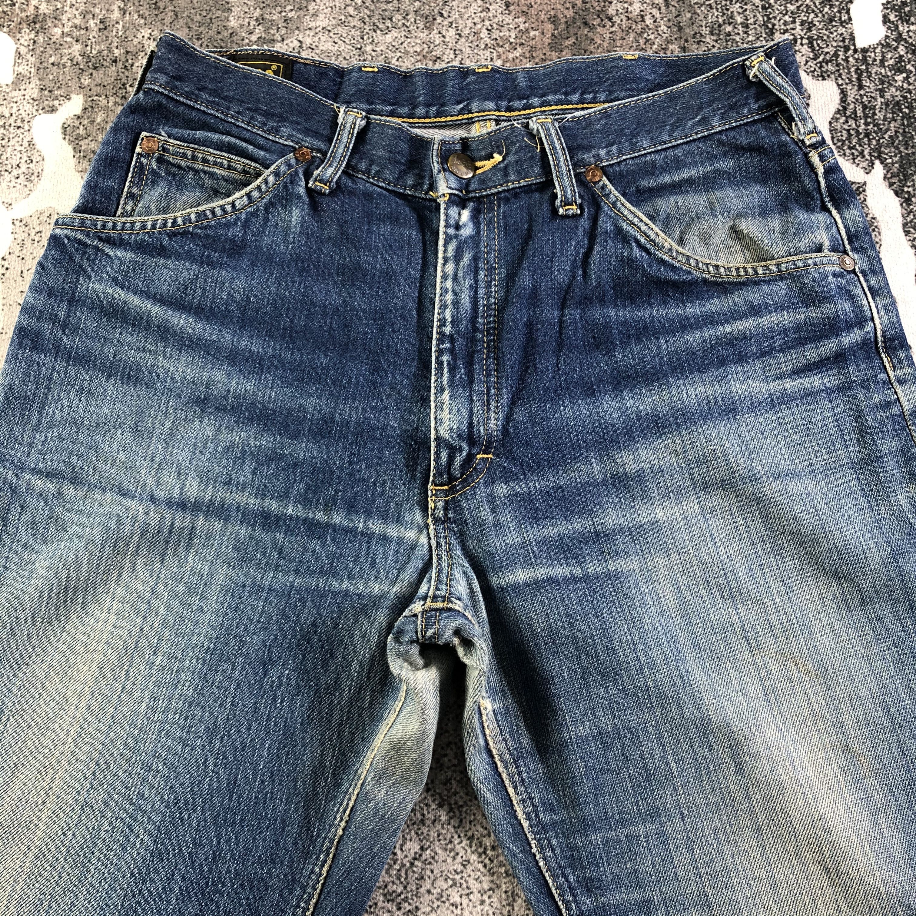 Lee Distress Vintage Lee Riders Jeans Flare Denim KJ2439 Size US 32 / EU 48 - 3 Thumbnail