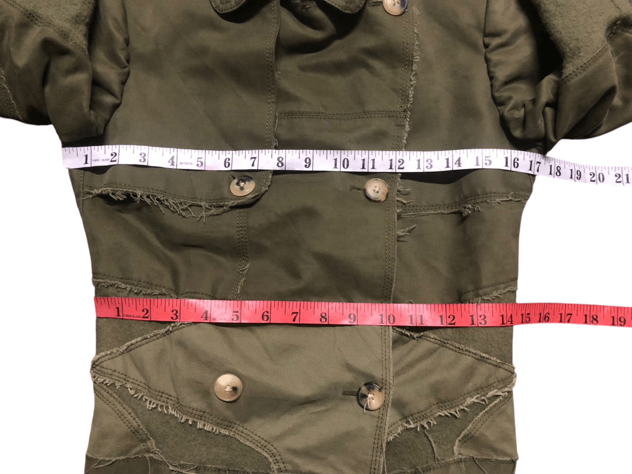 Joseph Veste JOSEPH Femme 36 Cotton Wool Patchwork Military Style Size XS / US 0-2 / IT 36-38 - 16 Thumbnail