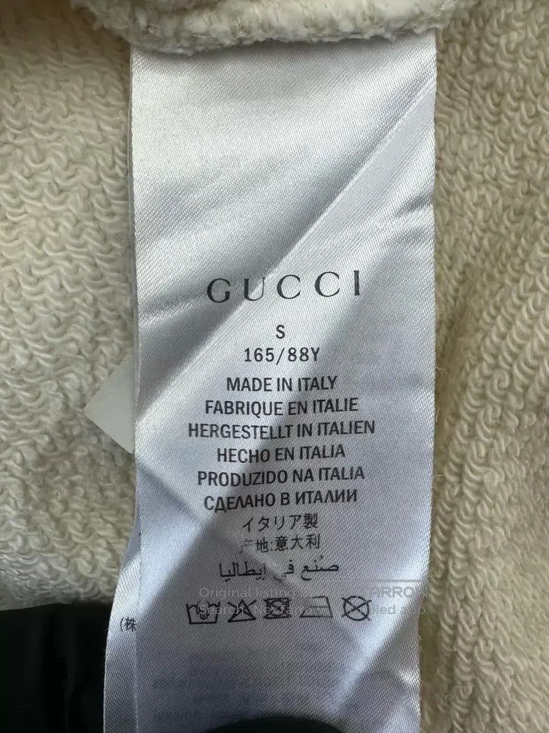 Gucci Gucci Beige letter print logo long-sleeved sweatshirt Size S / US 4 / IT 40 - 4 Thumbnail