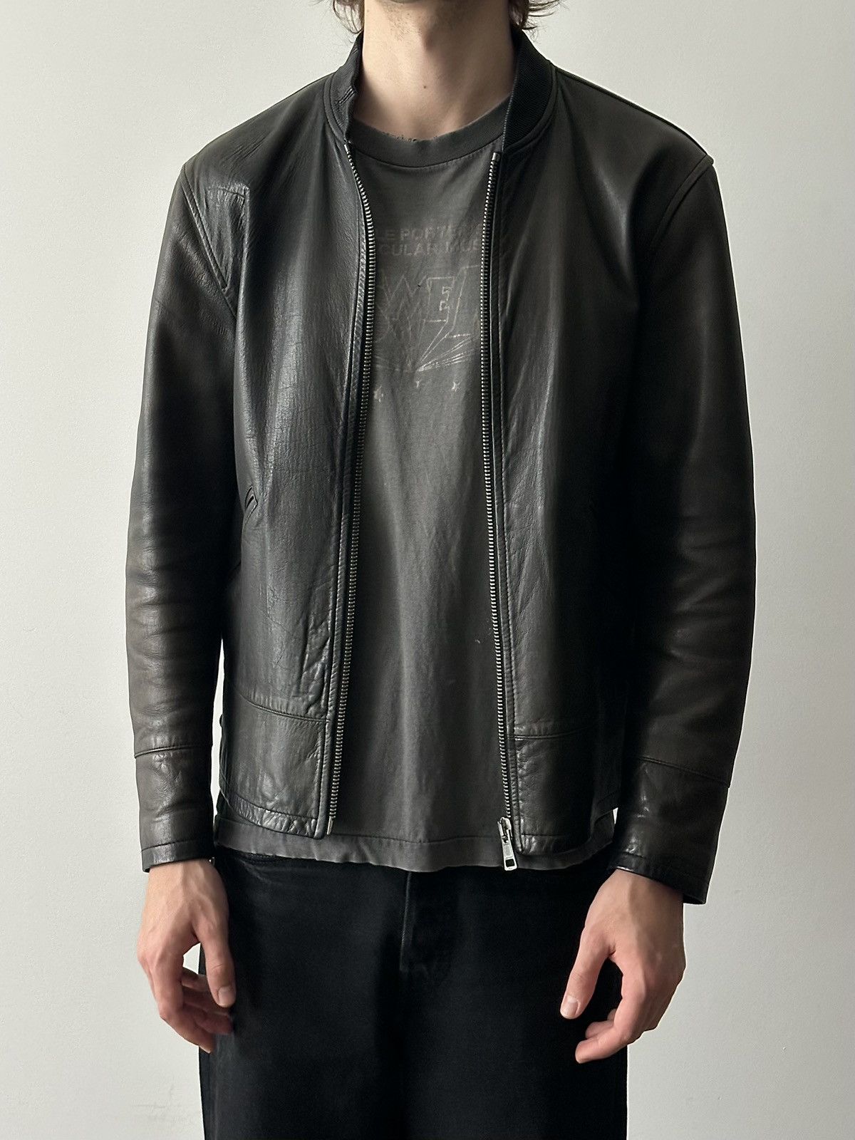 Dsquared2 Dsquared2 2000’s Patina Leather Zip Jacket Size US S / EU 44-46 / 1 - 4 Thumbnail