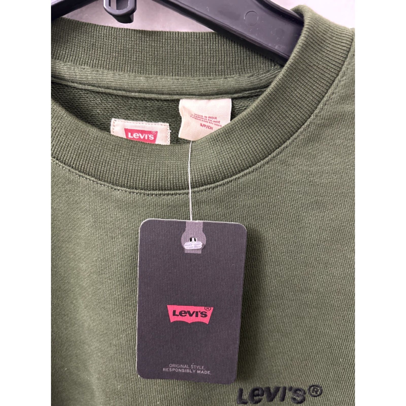 Levi's VINTAGE Levi's Crewneck Sweatshirt Mens Small Green Embroidered Logo Pullover L/S Size US S / EU 44-46 / 1 - 4 Thumbnail