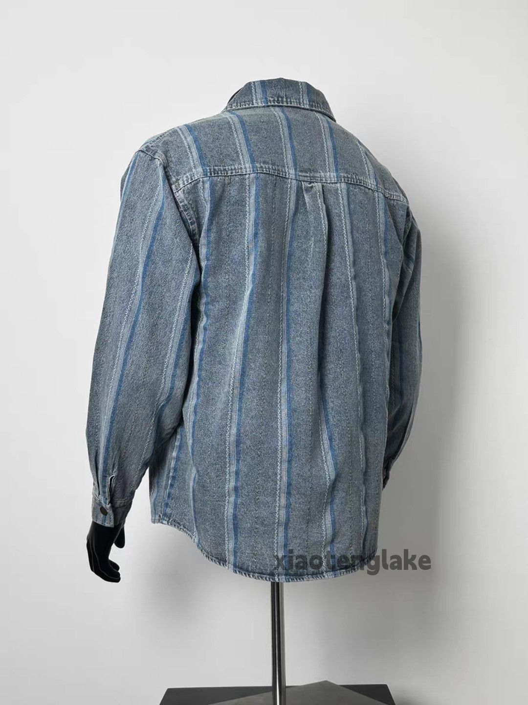 Designer unisex washed faded loose striped yuppie y2k shirt Size US XL / EU 56 / 4 - 5 Thumbnail