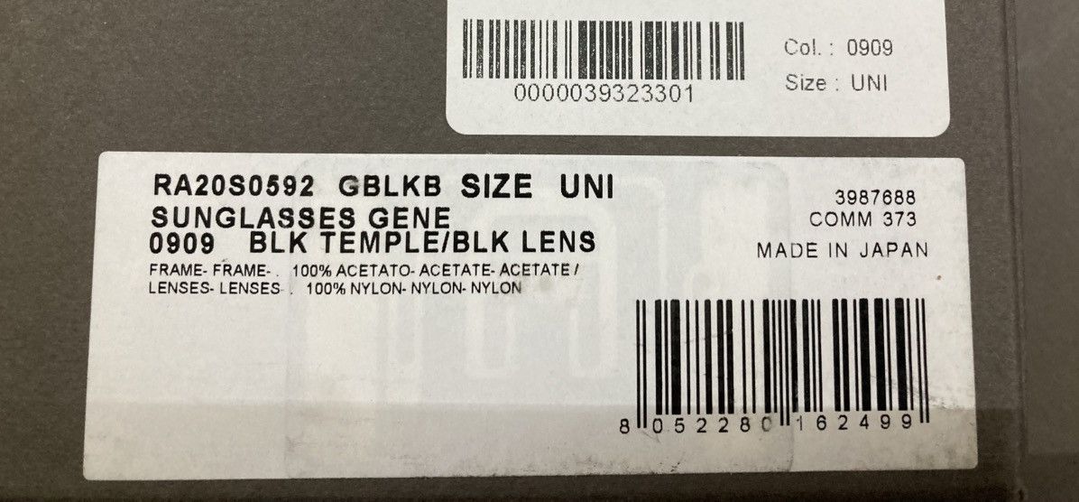 Rick Owens WORN ONCE/ Rick Owens Gene Sunglasses Size ONE SIZE - 12 Thumbnail