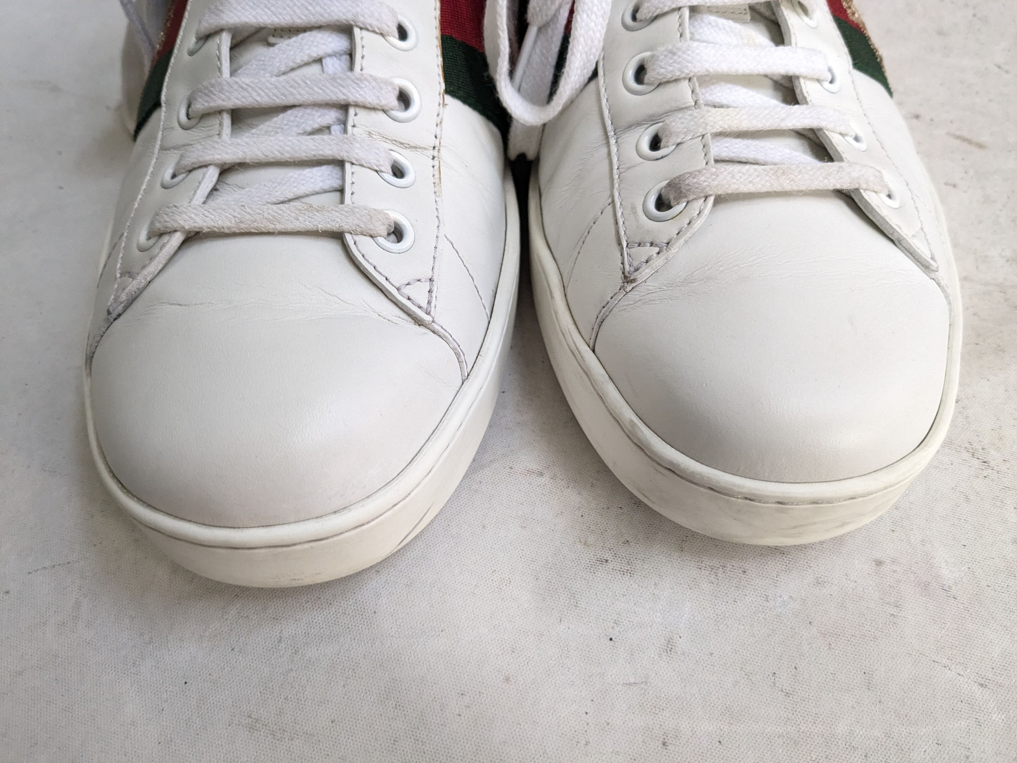 Gucci Gucci Ace Sneakers Bee White 9.5 Low Tops Size US 9.5 / EU 42-43 - 2 Thumbnail