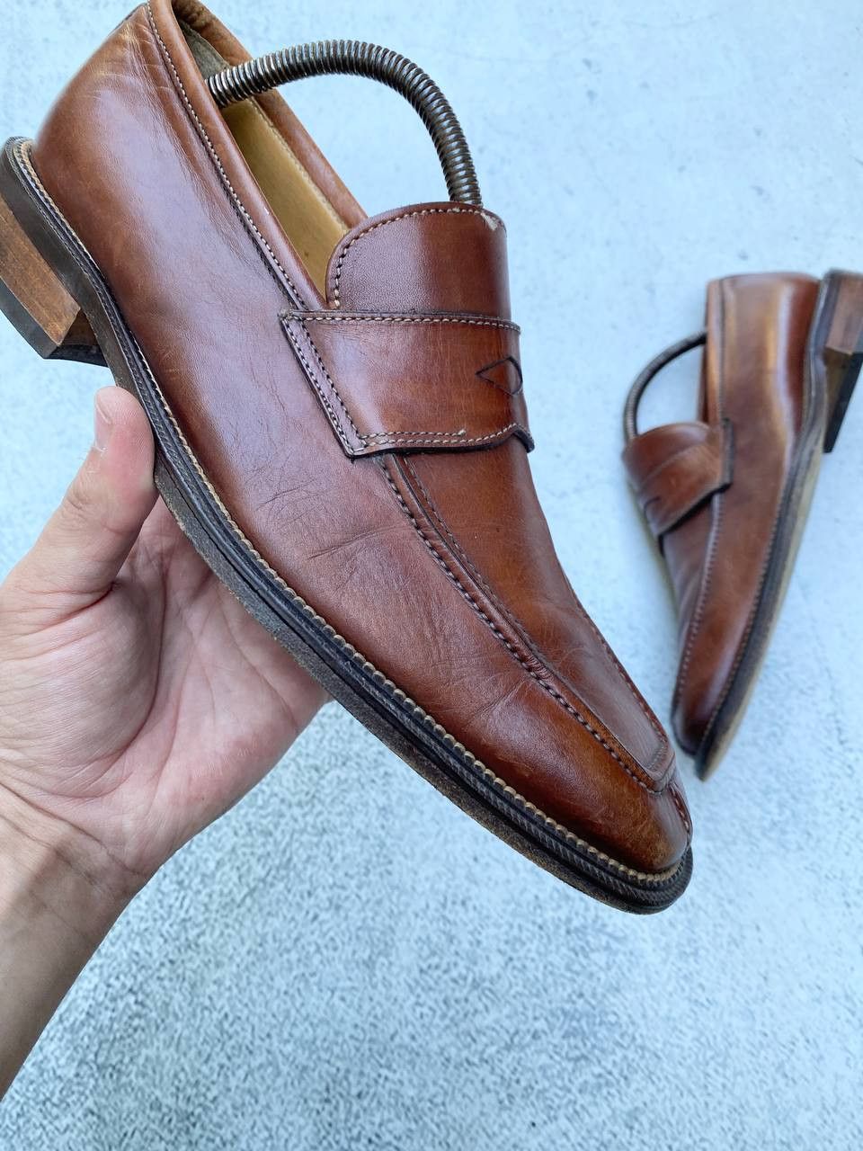 Other Vintage Guidi Prada style Leather Faded Shoes Size US 7 / EU 40 - 2 Thumbnail