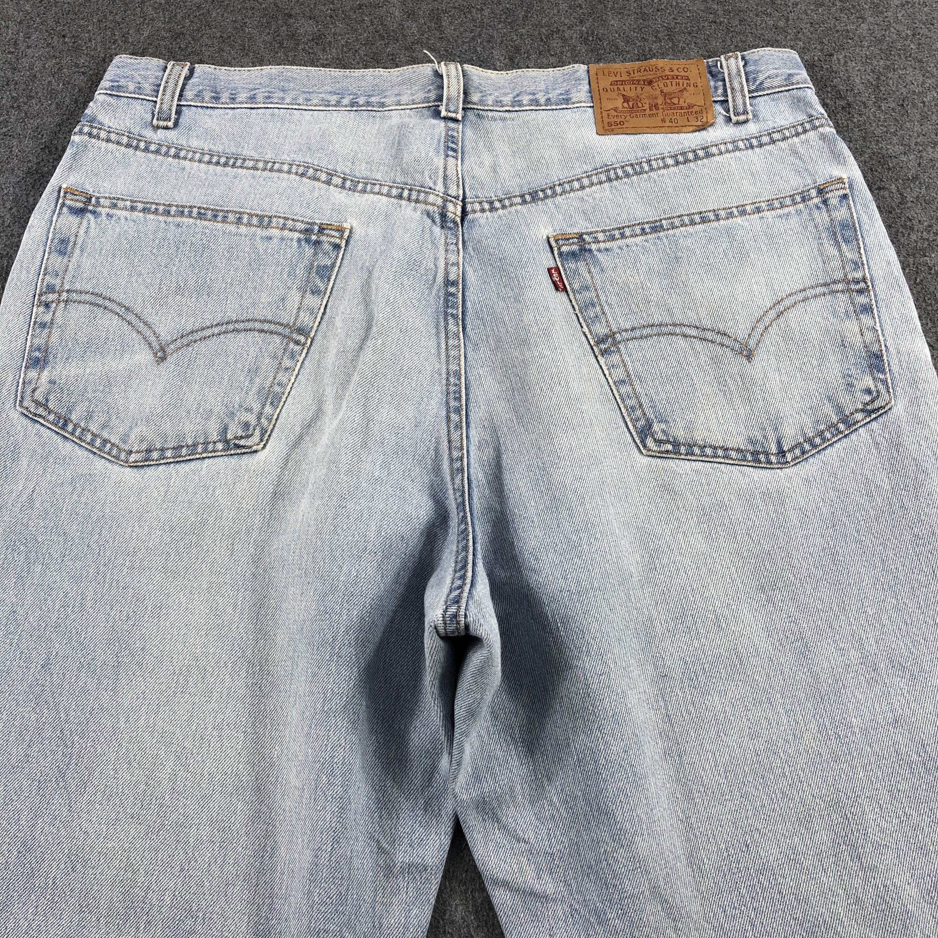Levi's Vintage 90s Light Wash Levis 550 Jeans-J1985 Size US 40 / EU 56 - 4 Thumbnail