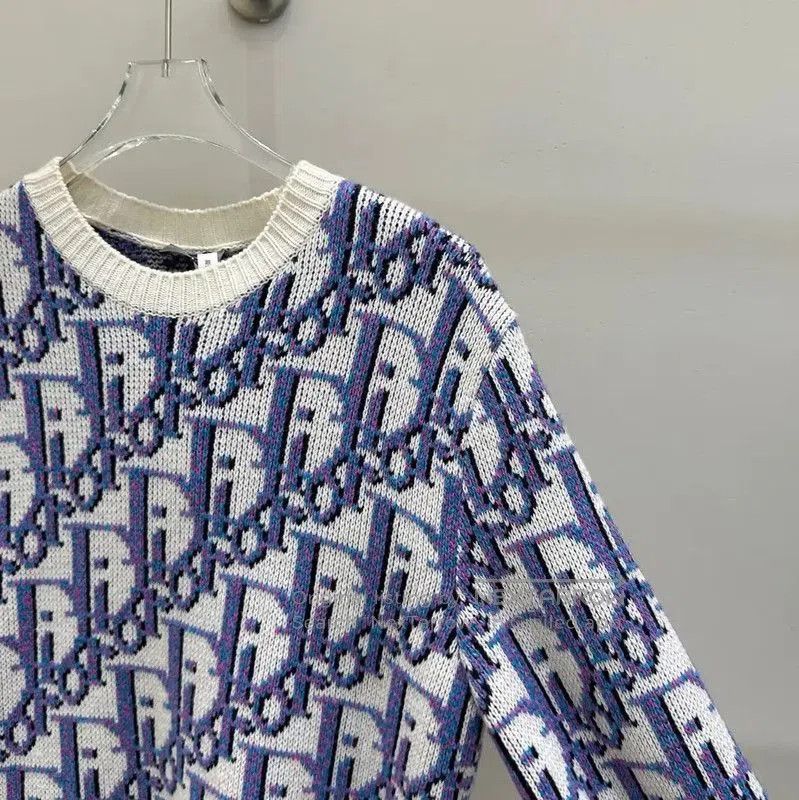 Dior Dior Purple Wool Logo Long Sleeve Sweater . Size S / US 4 / IT 40 - 4 Thumbnail