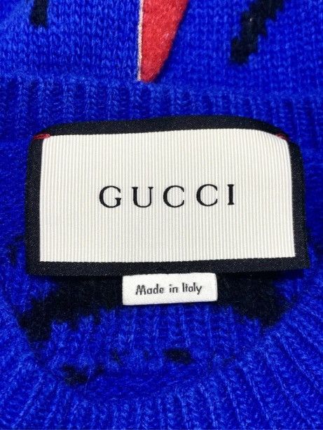 Gucci Gucci Tiger Intarsia Wool Long Sleeve Knit Sweater K26WX Size XXS / US 00 / IT 34 - 5 Thumbnail