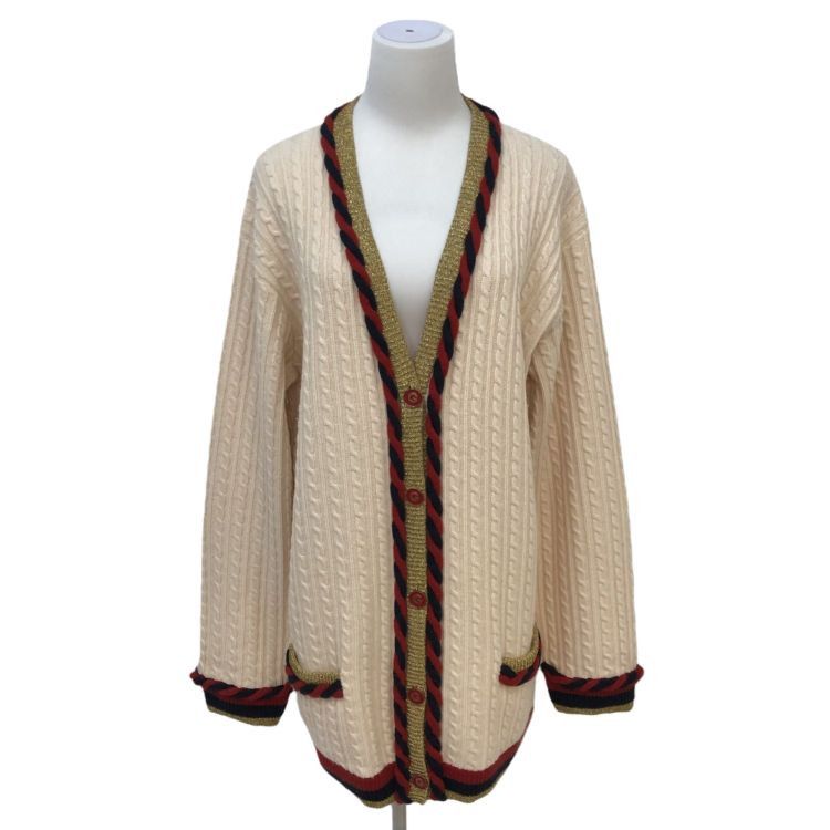 Gucci Gucci Cable Knit Cardigan Size L Size US L / EU 52-54 / 3 - 1 Thumbnail
