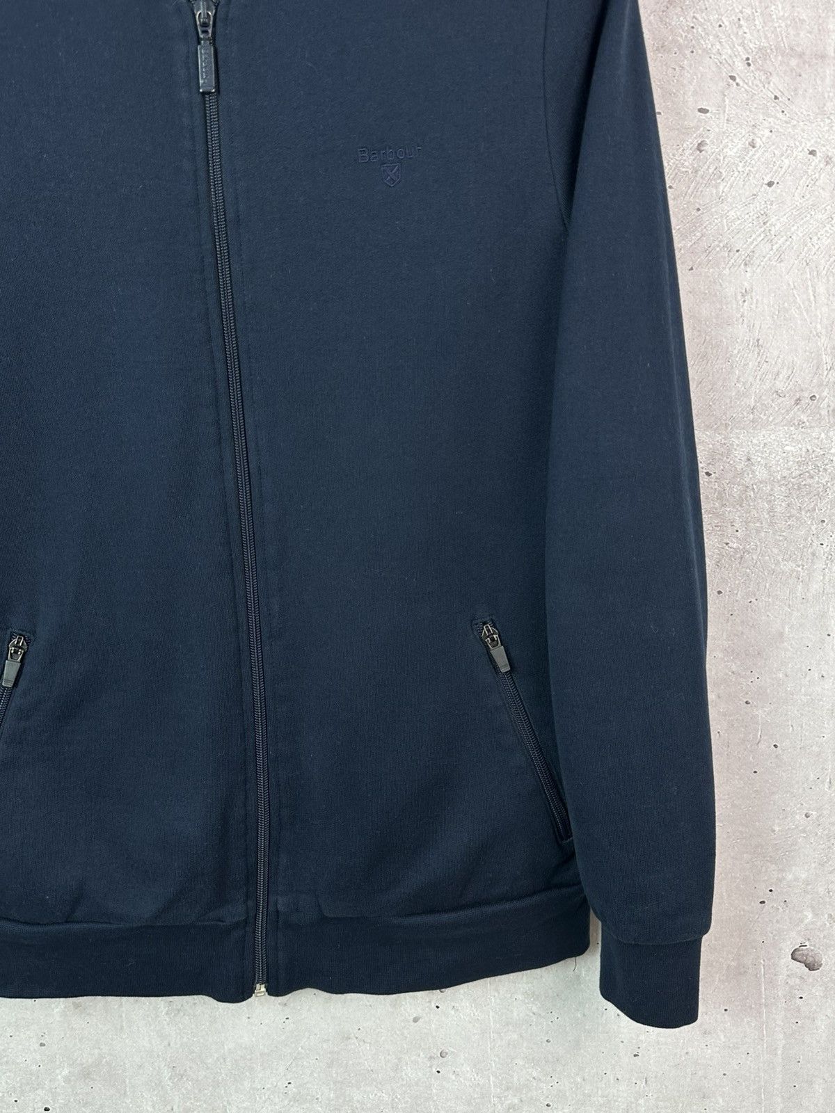 Barbour Barbour Navy Cotton Logo Zip Long Sleeve Men’s Bomber-Jumper Size US S / EU 44-46 / 1 - 6 Thumbnail