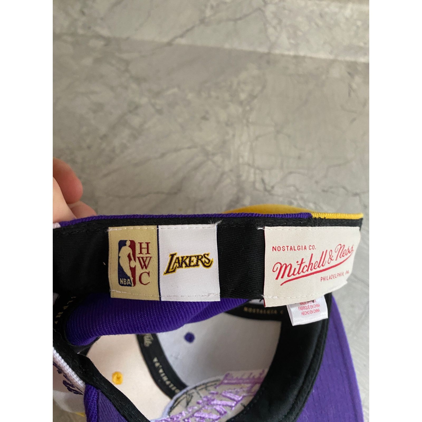 Mitchell & Ness LA Lakers Mitchell & Ness Fitted Hat Size 7 1/2 Size ONE SIZE - 8 Thumbnail