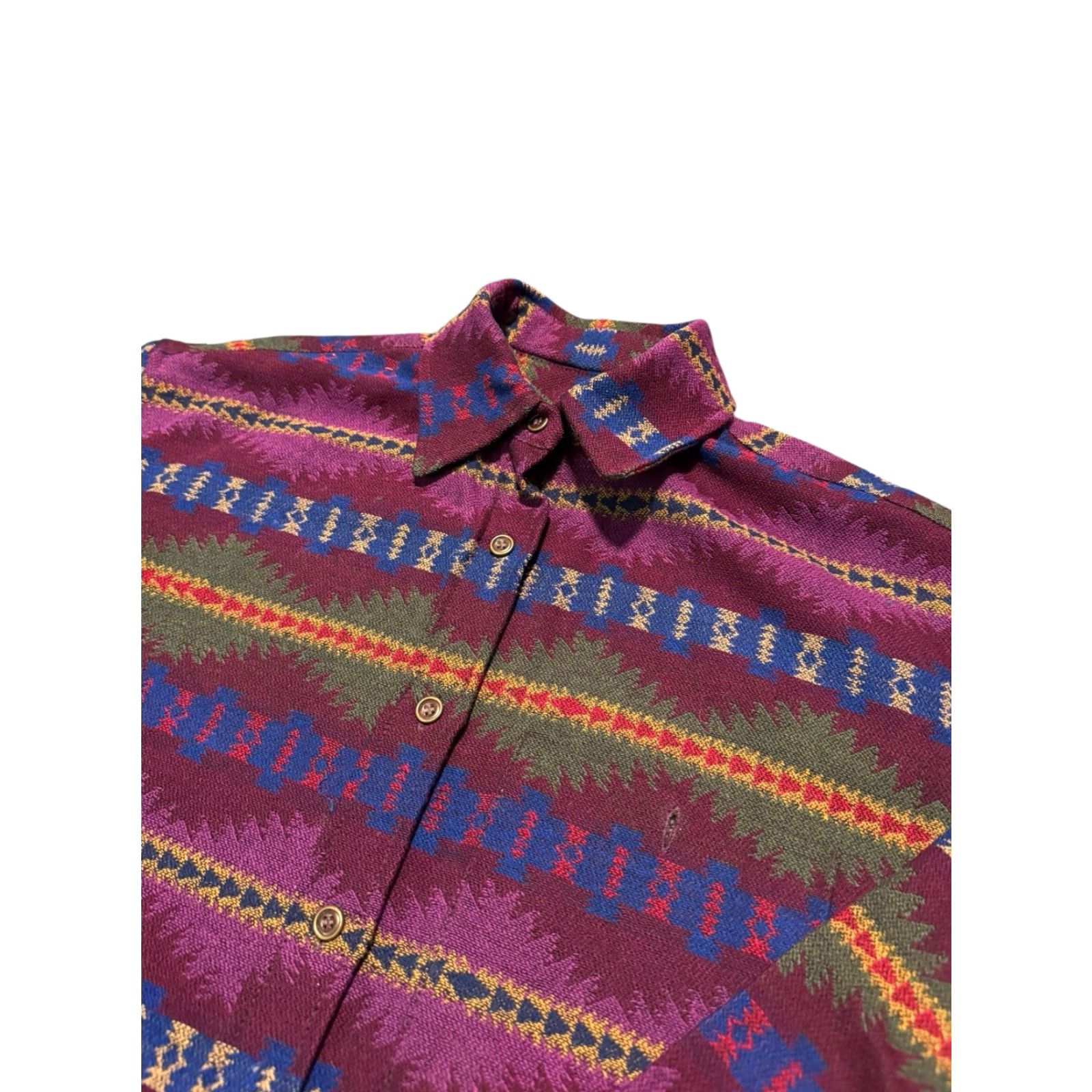 Pendleton VINTAGE Pendleton Shirt Geometric Aztec Tribal Wool Flannel M USA Read/Repair Size M / US 6-8 / IT 42-44 - 7 Thumbnail