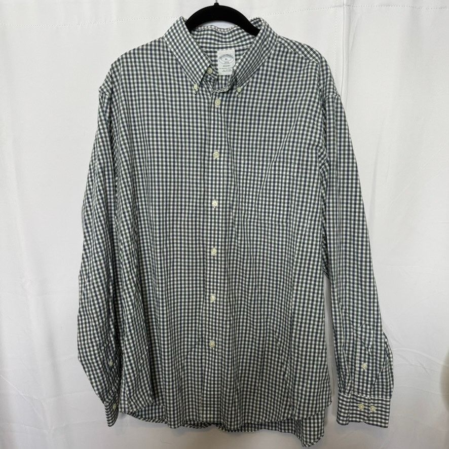 Brooks Brothers Brooks Brothers Regent XL Plaid Button Down Shirt Cotton Size US XL / EU 56 / 4 - 2 Thumbnail