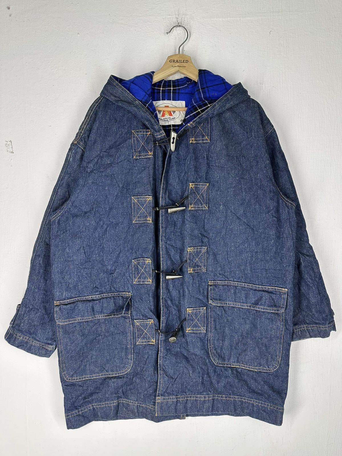Fox Racing Vintage Alpha Cubic Racing Team Long Denim Jacket Size US XL / EU 56 / 4 - 5 Thumbnail