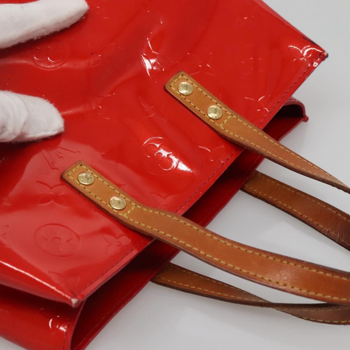 Louis Vuitton LOUIS VUITTON Monogram Vernis Reade PM Hand Bag Red Rouge Size ONE SIZE - 6 Thumbnail