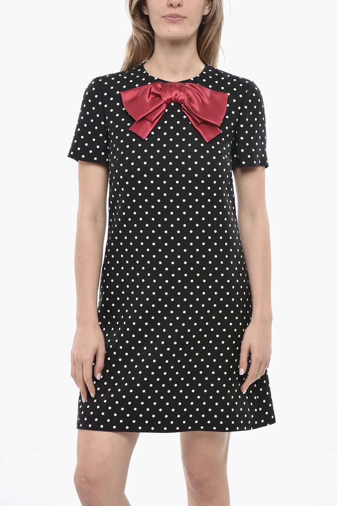 Valentino og1mm0426 Polka-Dot Sheath Dress in Black Size S / US 4 / IT 40 - 4 Thumbnail