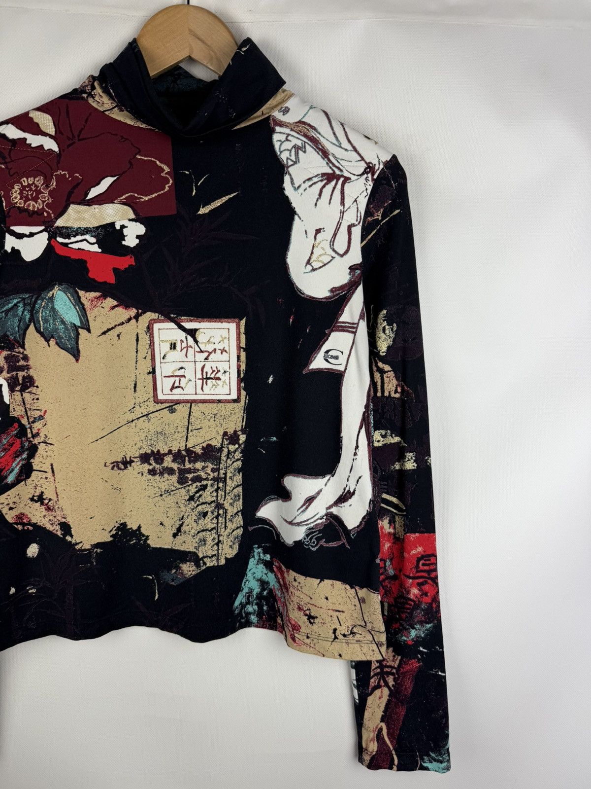 Just Cavalli × Roberto Cavalli Roberto Just Cavalli Japanese Pattern Nylon Sweater Tunic Size L / US 10 / IT 46 - 3 Thumbnail