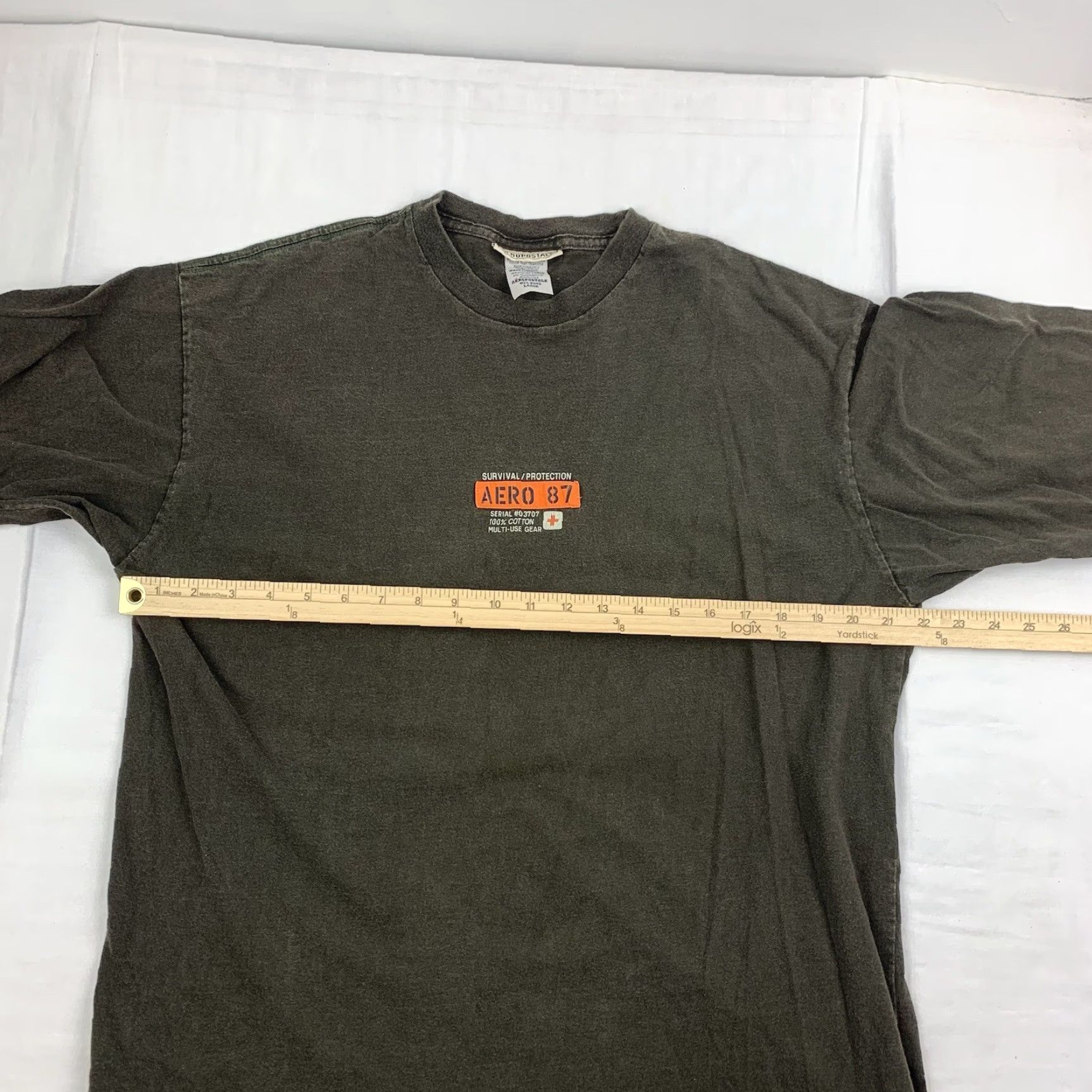 Vintage VINTAGE Aeropostale Survival Protection Shirt Adult Large Brown Y2K Grunge Skate Mens Size US L / EU 52-54 / 3 - 7 Thumbnail