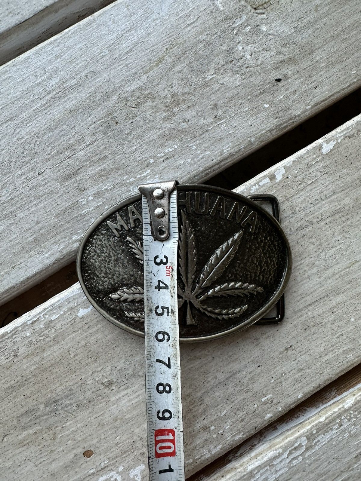 Designer × Vintage MARIHUANA Vintage Ganga Buckle Y2K D&G BB Simon Plaque Belt Size ONE SIZE - 7 Thumbnail