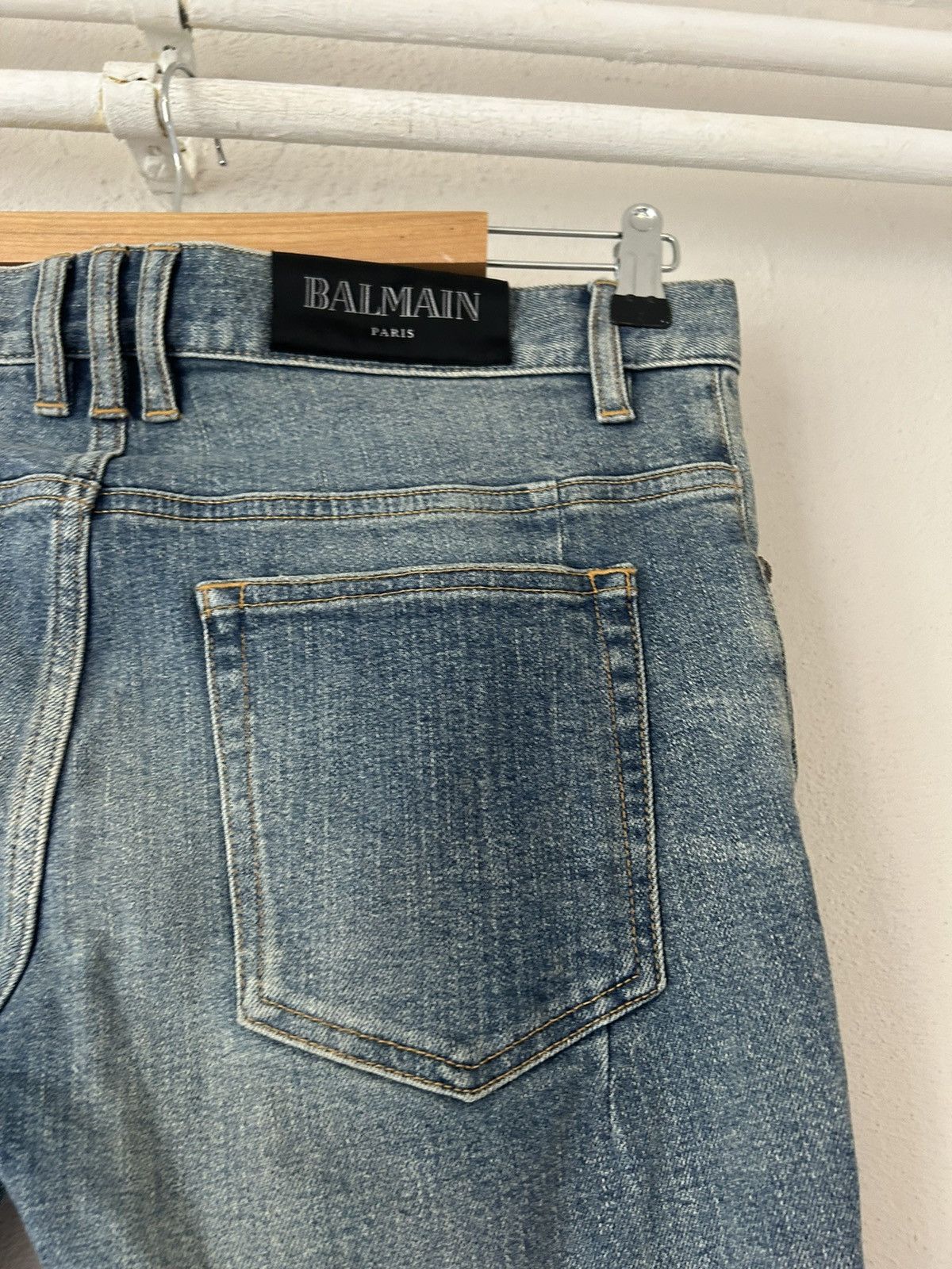 Balmain Slim Biker Jeans Size US 31 - 10 Thumbnail