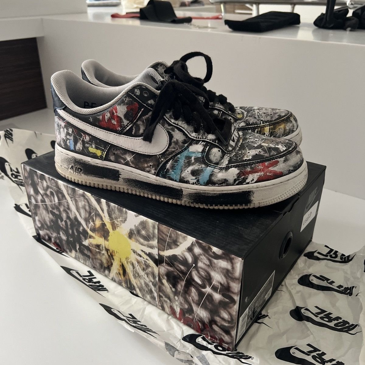 Nike G-Dragon x Nike Air Force 1 '07 'Para-Noise' Size US 11.5 / EU 44-45 - 8 Thumbnail