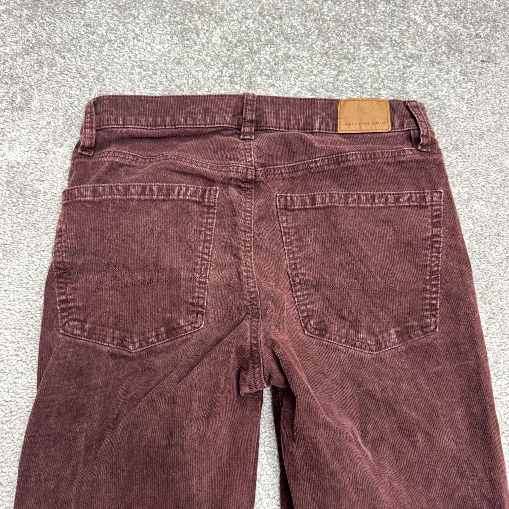 American Eagle Outfitters American Eagle Outfitters 90s Straight Corduroy Pants Womens 4 Plum Red Stretch Size 27" / US 4 / IT 40 - 3 Thumbnail