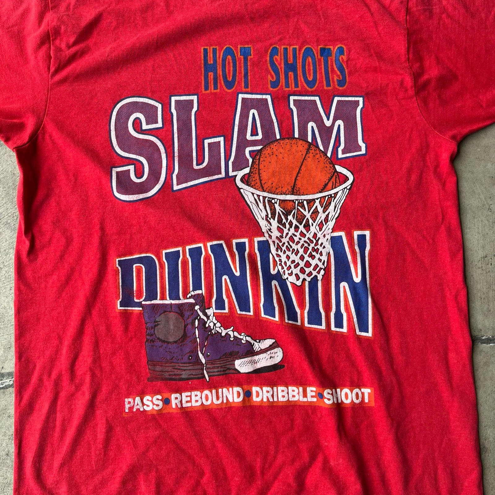 Vintage VINTAGE HOT SHOTS SLAM RED SHIRT 90S LARGE Size US L / EU 52-54 / 3 - 3 Thumbnail