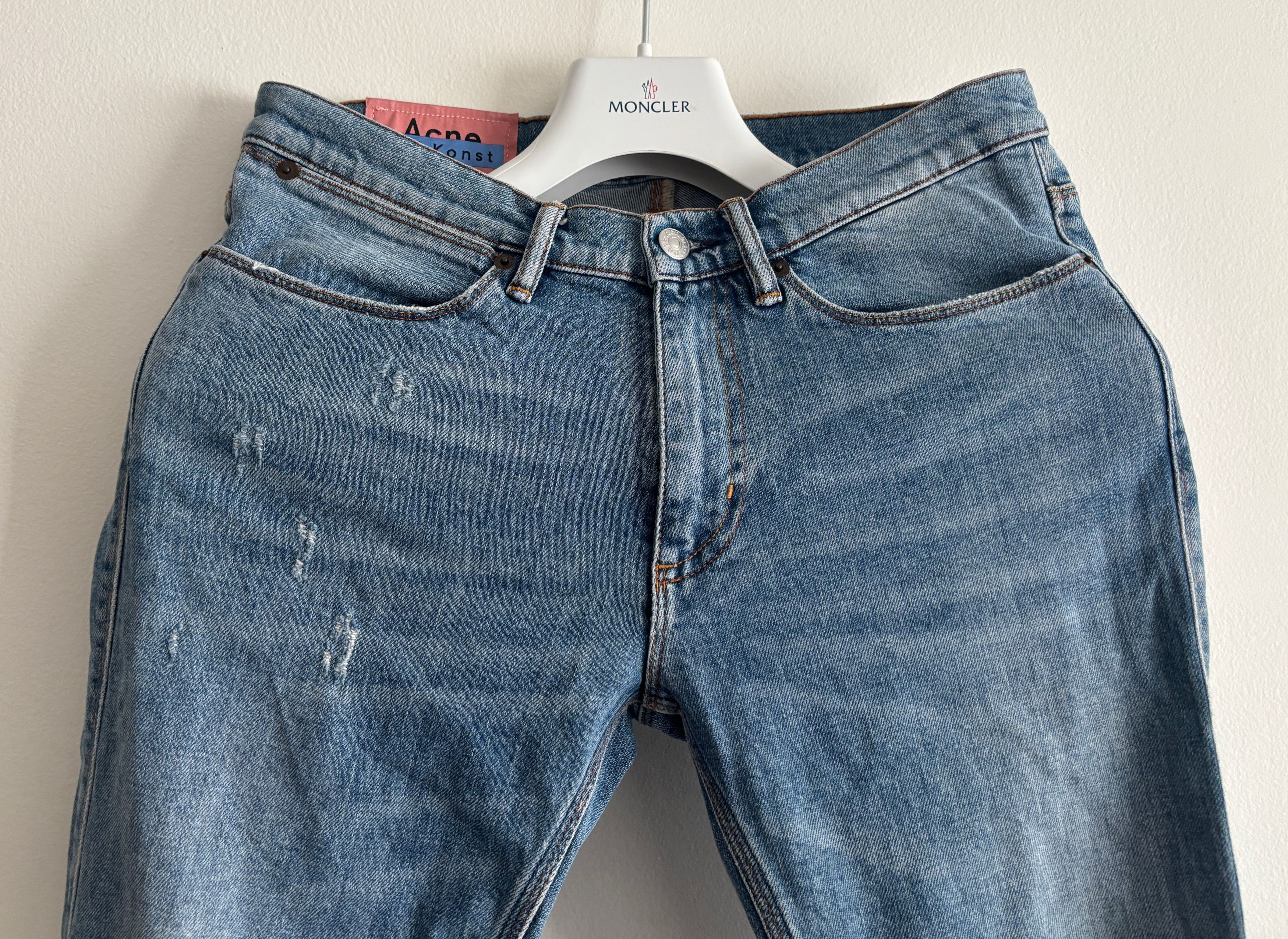 Acne Studios Acne Studios Mid Wash Max Mid Ripped Jeans- 29 x 33 Size US 29 - 2 Thumbnail