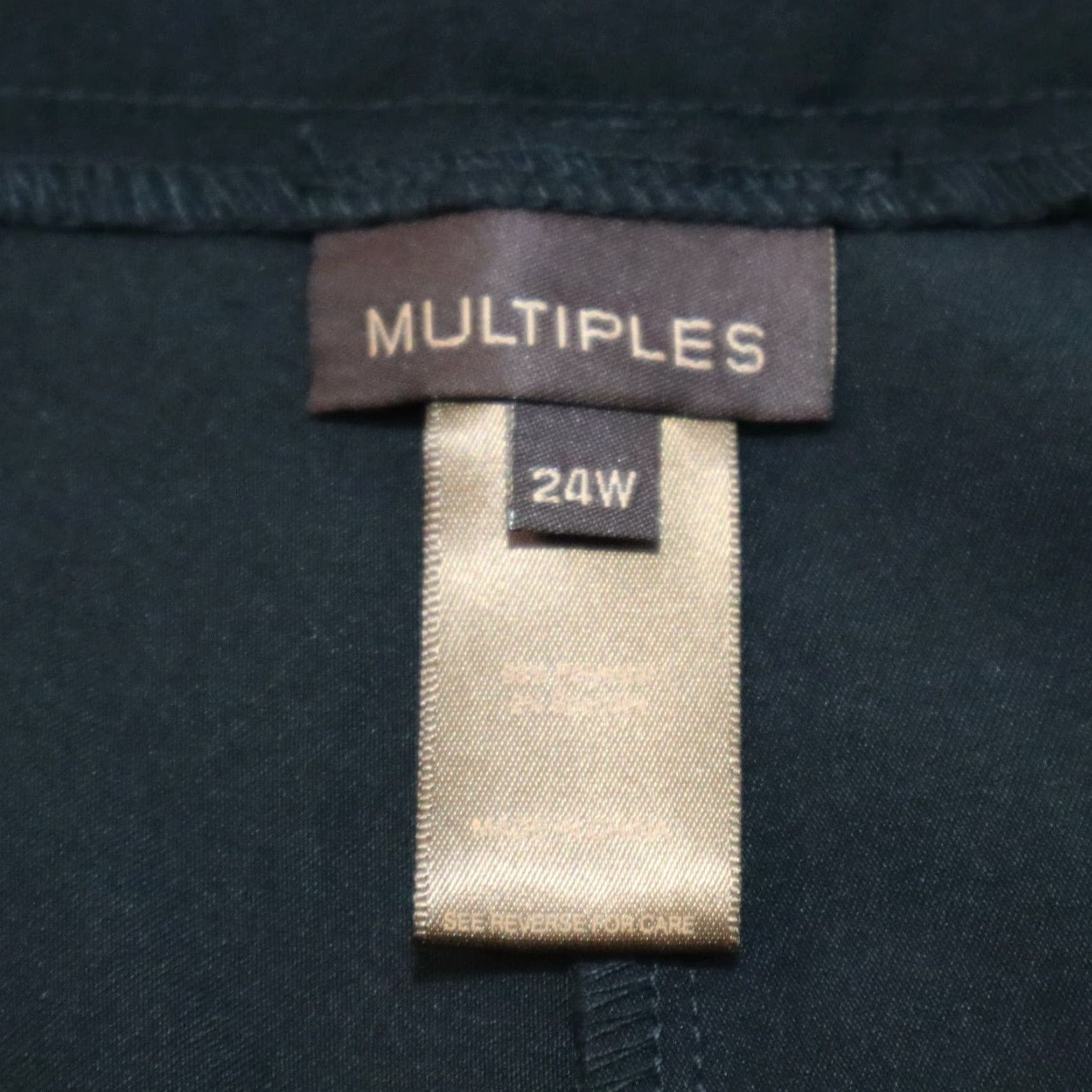 Vintage MULTIPLES Black Slim Slimming Pants Women's Size 24 Activewear Size 42" / US 20 - 3 Thumbnail