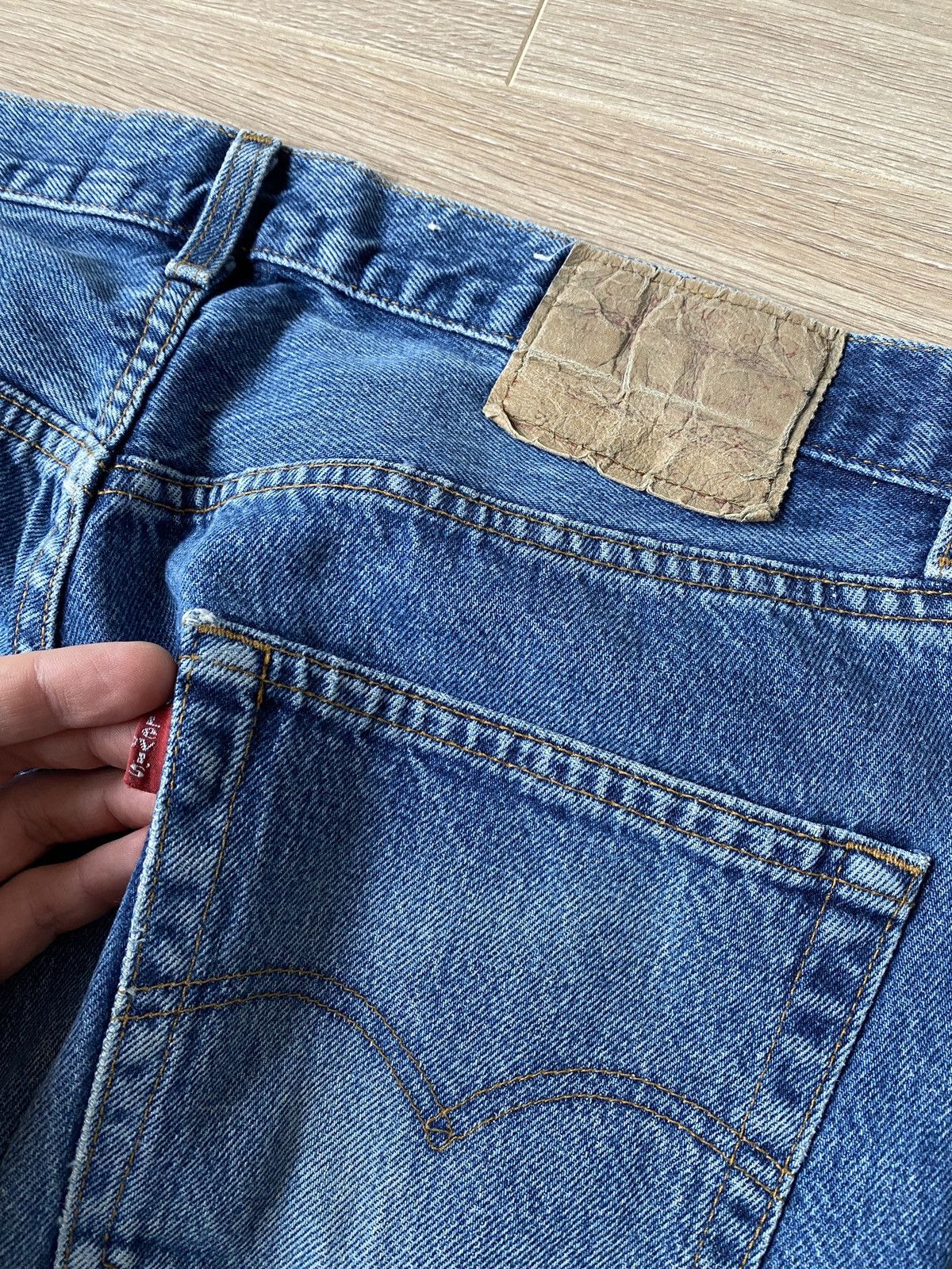 Levi's × Levi's Vintage Clothing Levis 501 Vintage Distressed Jeans France Size US 36 / EU 52 - 4 Thumbnail
