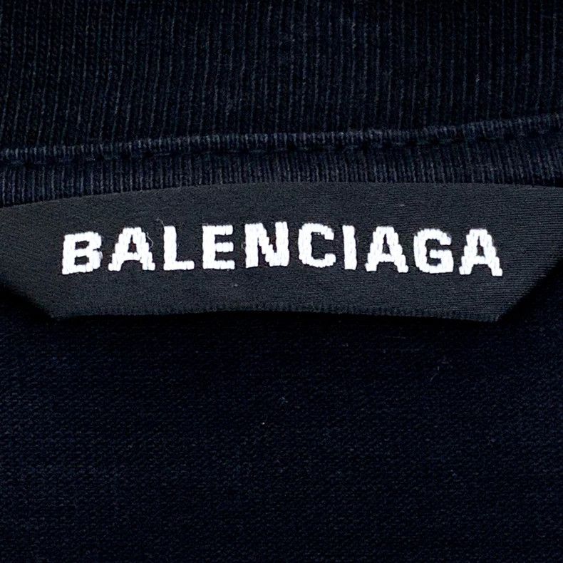 Balenciaga Balenciaga Black logo monogrammed embroidered cotton crew Size US S / EU 44-46 / 1 - 6 Thumbnail