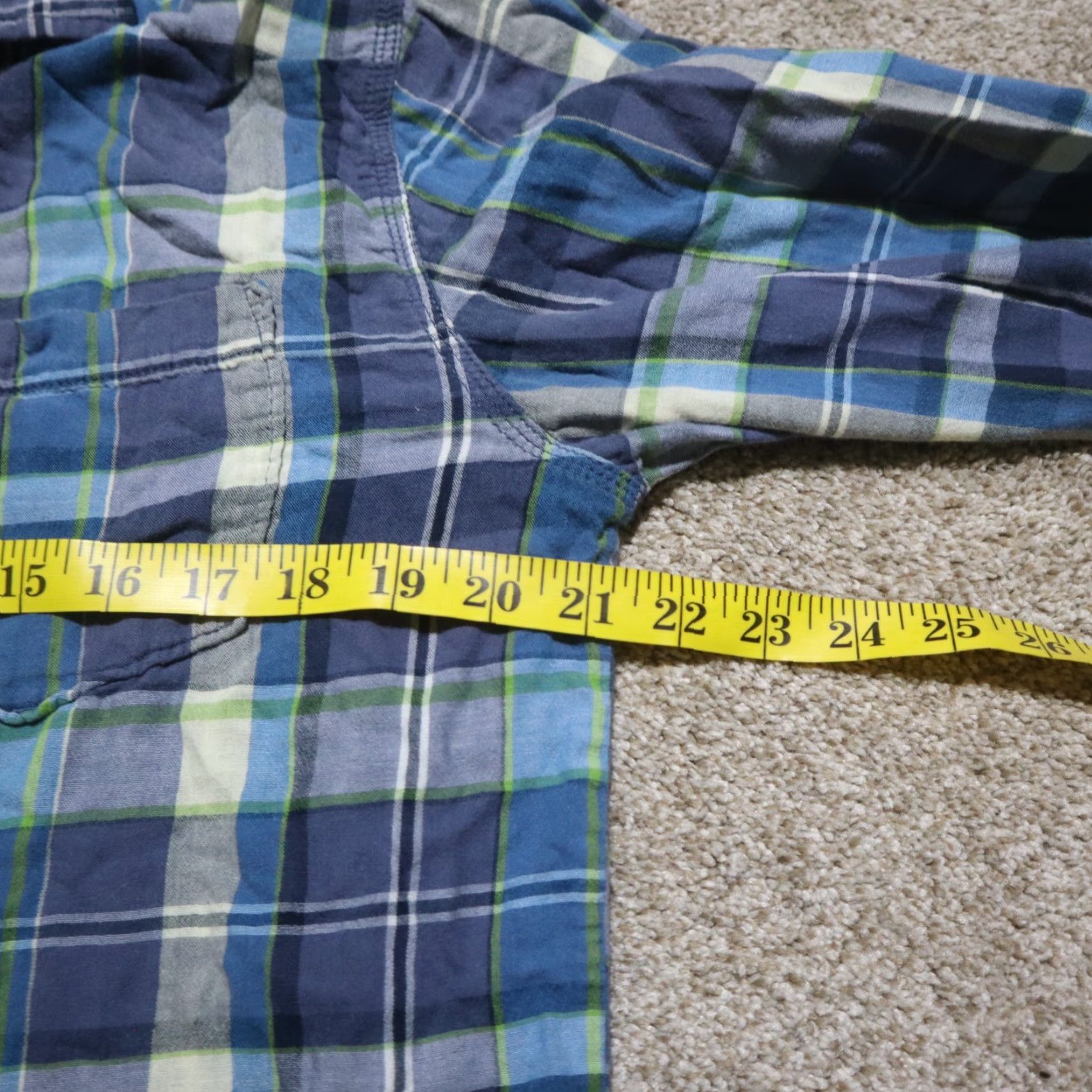 Aeropostale Aeropostale Shirt Plaid Long Sleeve Button-Down, Blue, Size M, Women, Fall Pattern Cotton Size M / US 6-8 / IT 42-44 - 5 Thumbnail