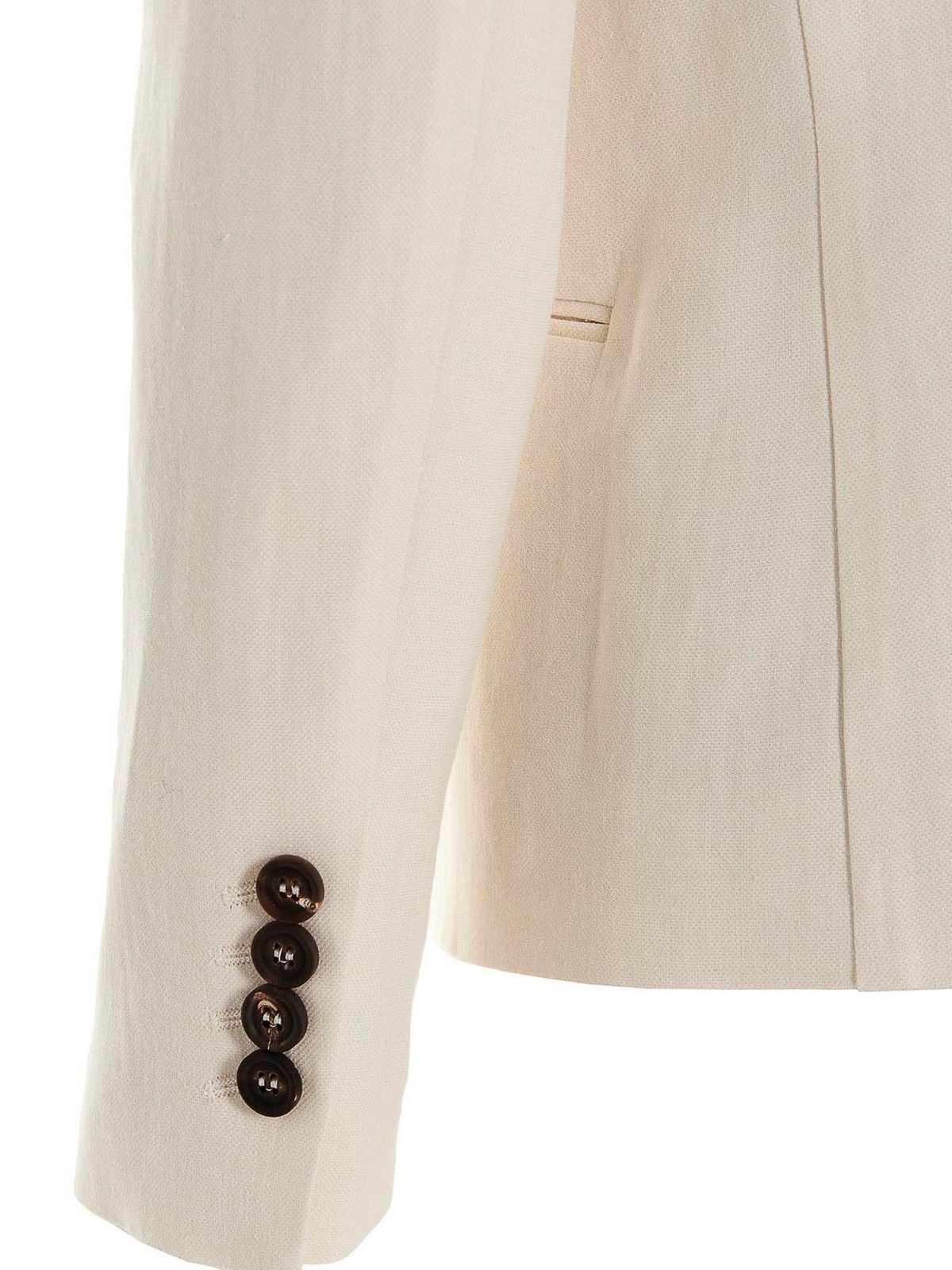 Brunello Cucinelli o1y0725 Blazer in Ivory Size M / US 6-8 / IT 42-44 - 4 Thumbnail