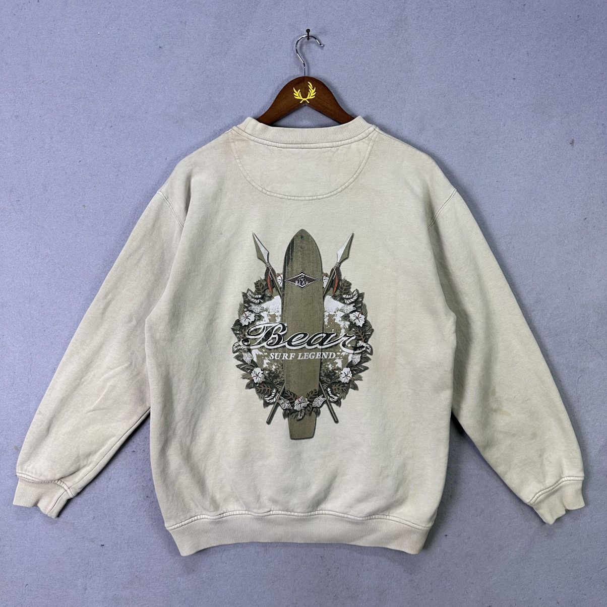 Vintage Vintage 90s Bear Surf Legend Sweatshirt Size US M / EU 48-50 / 2 - 1 Thumbnail