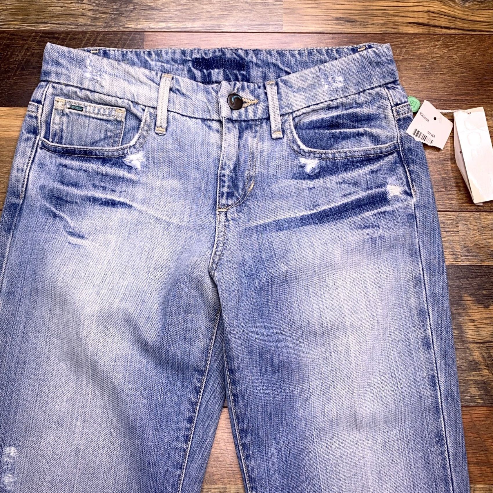 Vintage Joe's Jeans Womens Jeans 24 Relaxed Fit Distressed Seeger Wash New Blue 5-Pocket Denim Bootcut Modern Size 42" / US 20 - 4 Thumbnail