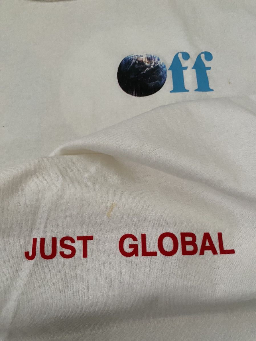 Kith × Off-White × Ronnie Fieg Off-White x Kith Just Global T Shirt Size US XS / EU 42 / 0 - 3 Thumbnail
