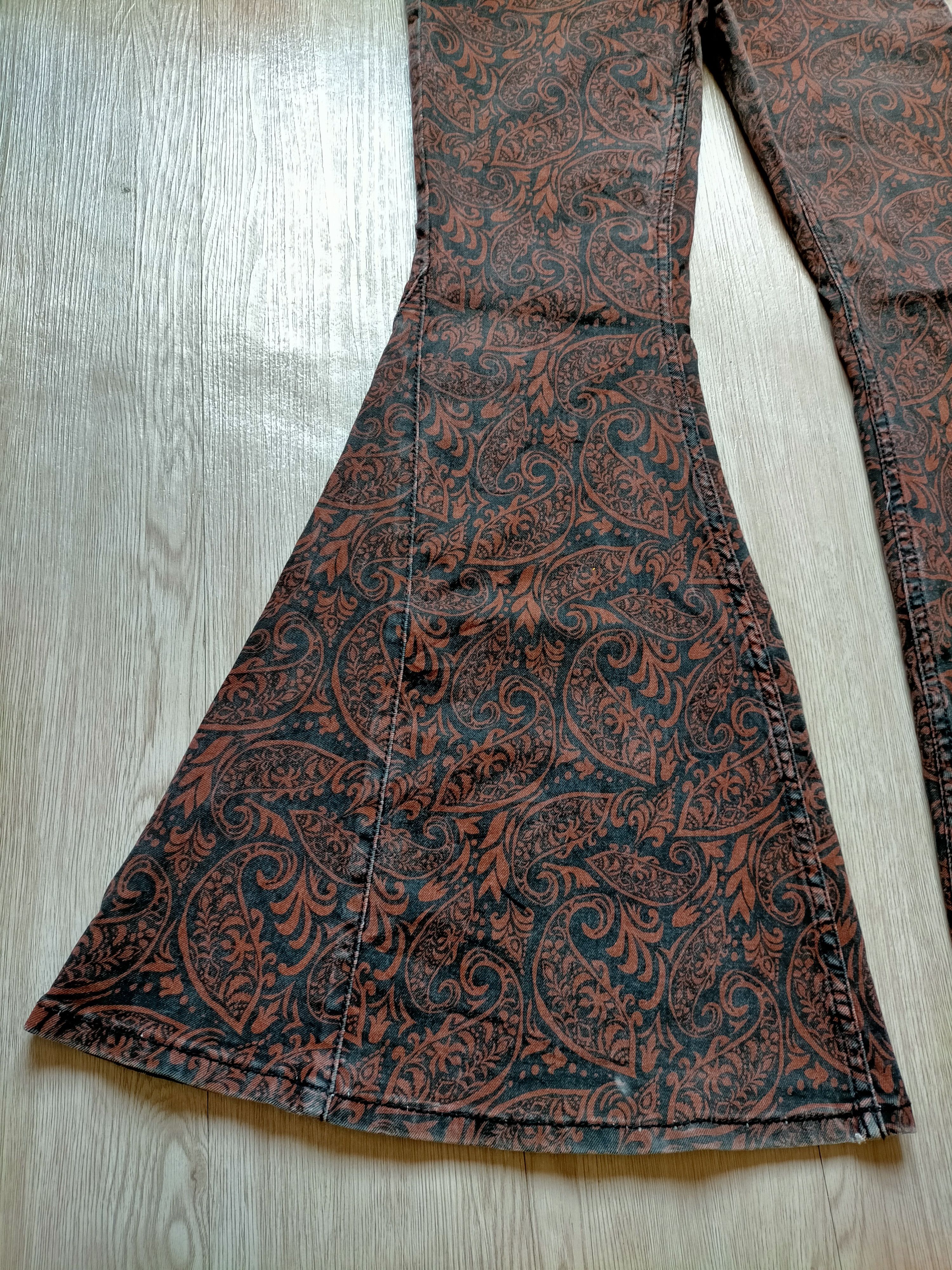 If Six Was Nine Flare Jeans Shyanne Paisley Boot cut denim Size US 28 / EU 44 - 6 Thumbnail