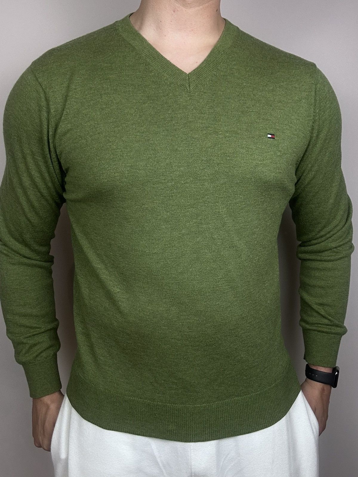 Tommy Hilfiger Green Tommy Hilfiger sweater 100% lambswool wool size L Size US L / EU 52-54 / 3 - 5 Thumbnail