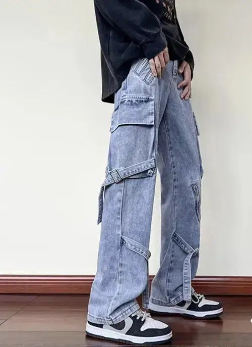 Other Mens Blue Cargo Baggy Jeans Size US 32 / EU 48 - 3 Thumbnail