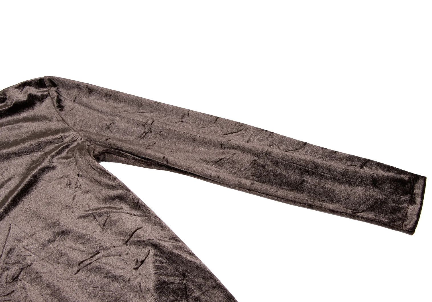 Jean Paul Gaultier Glossy Velvet High Neck Top in Dark Brown, Size 48 Size US M / EU 48-50 / 2 - 4 Thumbnail