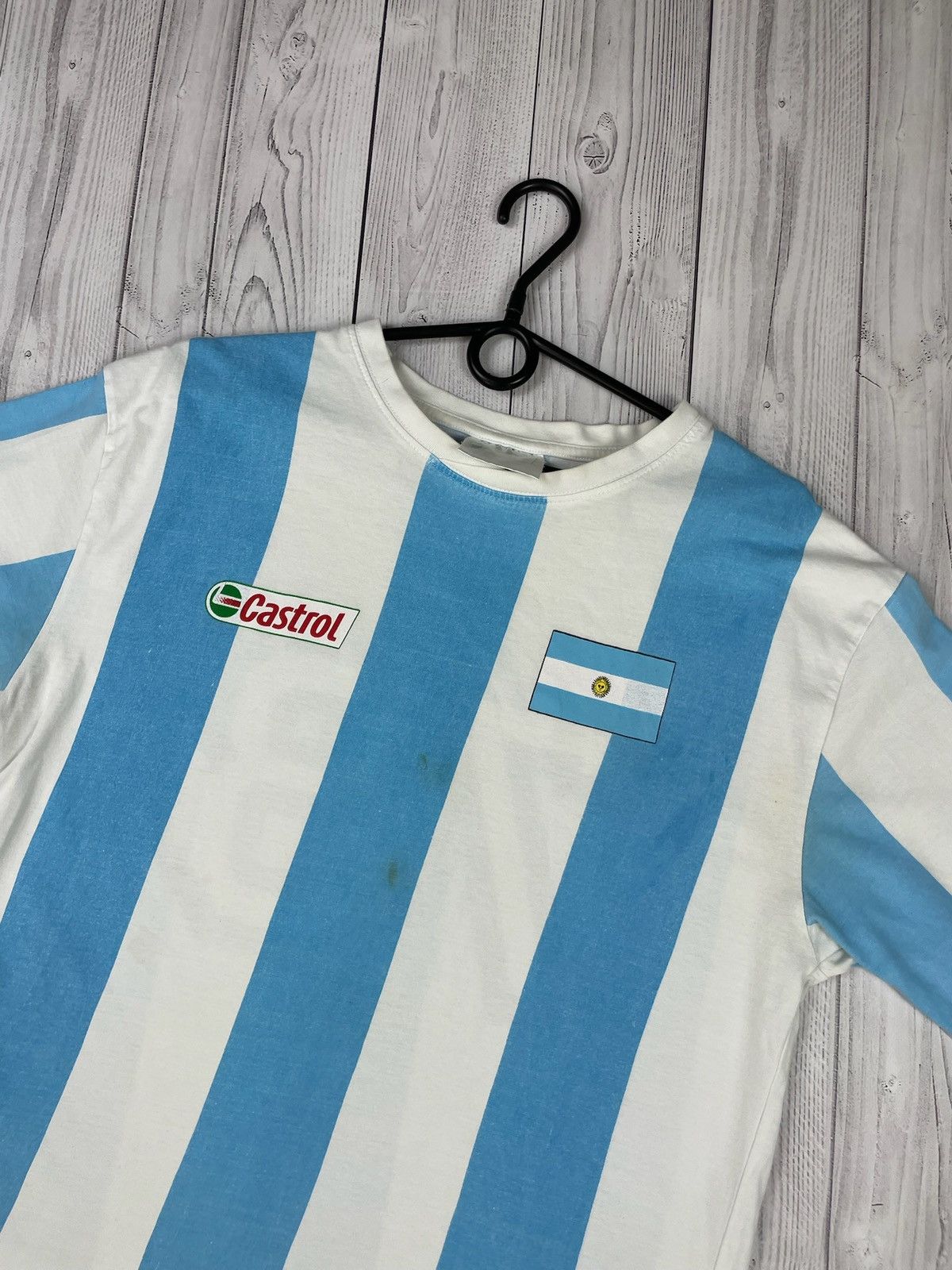Vintage Vintage Castrol Argentina jersey striped size M-L Size US M / EU 48-50 / 2 - 3 Thumbnail