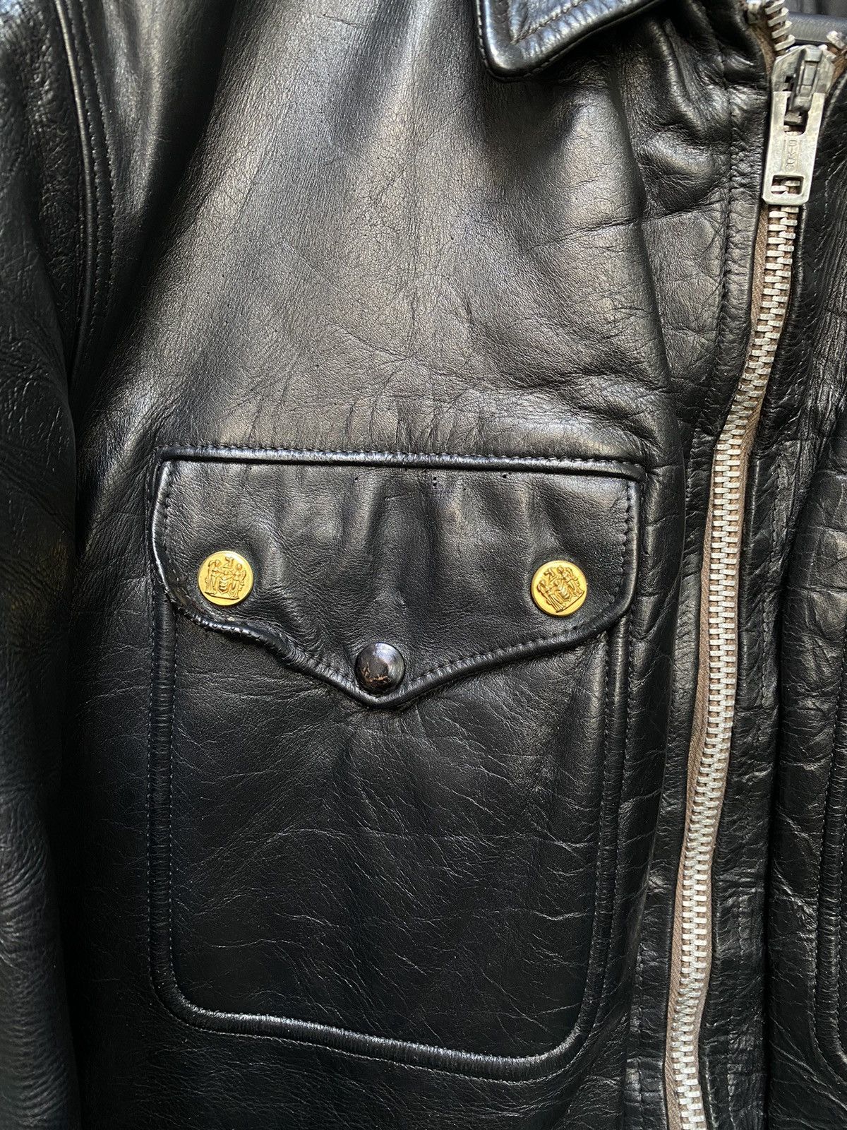 Schott 1950s Dur-o-Jac by Schott Police Leather Jacket Size US M / EU 48-50 / 2 - 10 Thumbnail