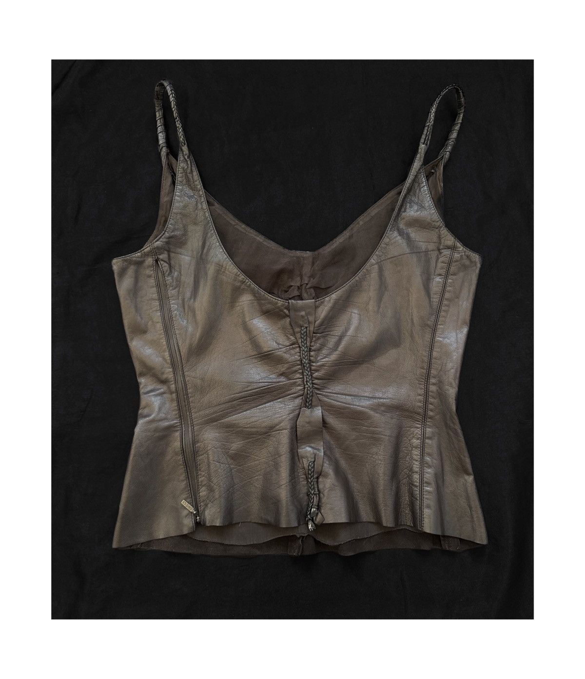 Gucci × Tom Ford Runway Gucci by Tom Ford brown leather top Size S / US 4 / IT 40 - 5 Thumbnail
