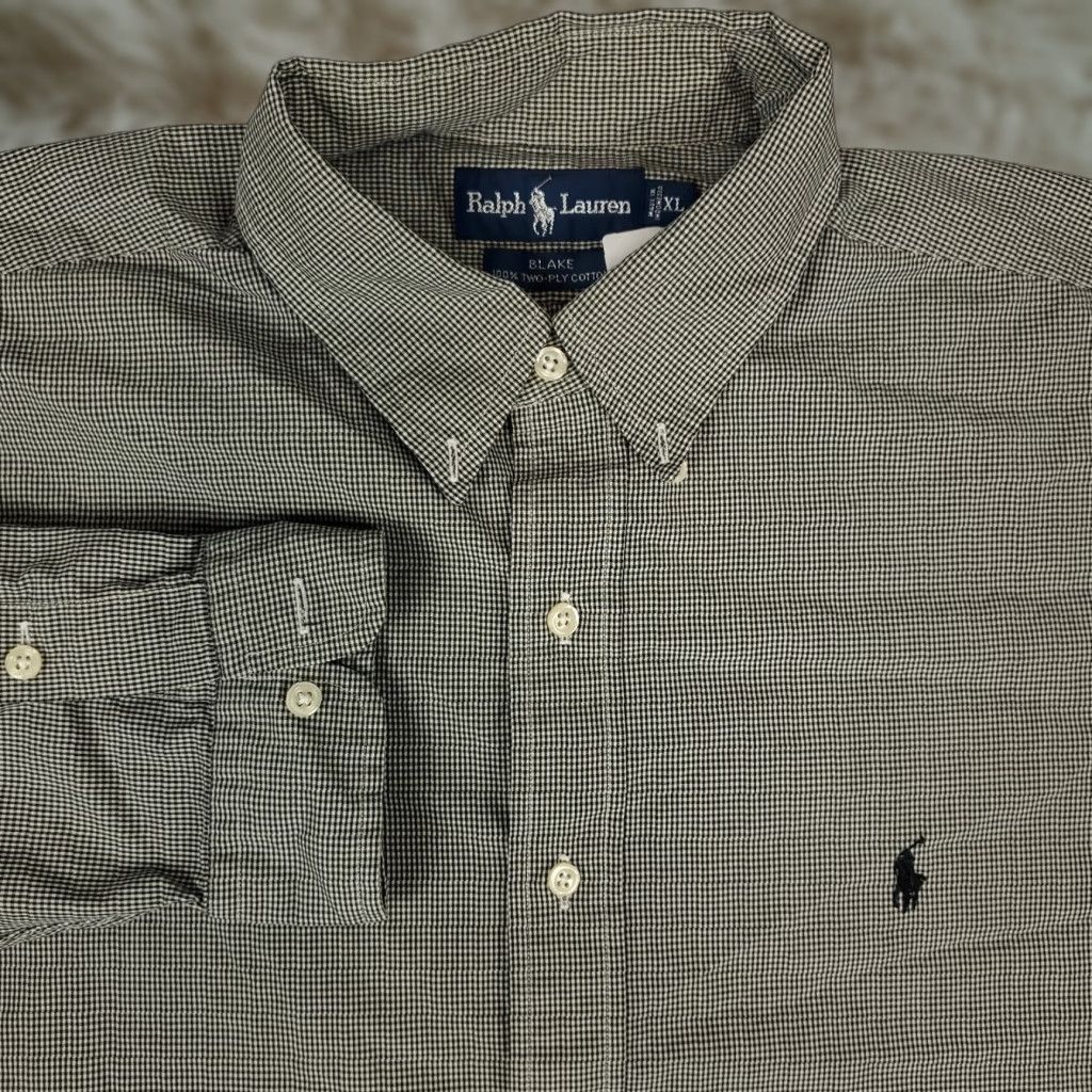 Ralph Lauren Ralph Lauren Button-Up Shirt Mens XL Gray Check Long Sleeve Casual Classic Size US XL / EU 56 / 4 - 1 Thumbnail