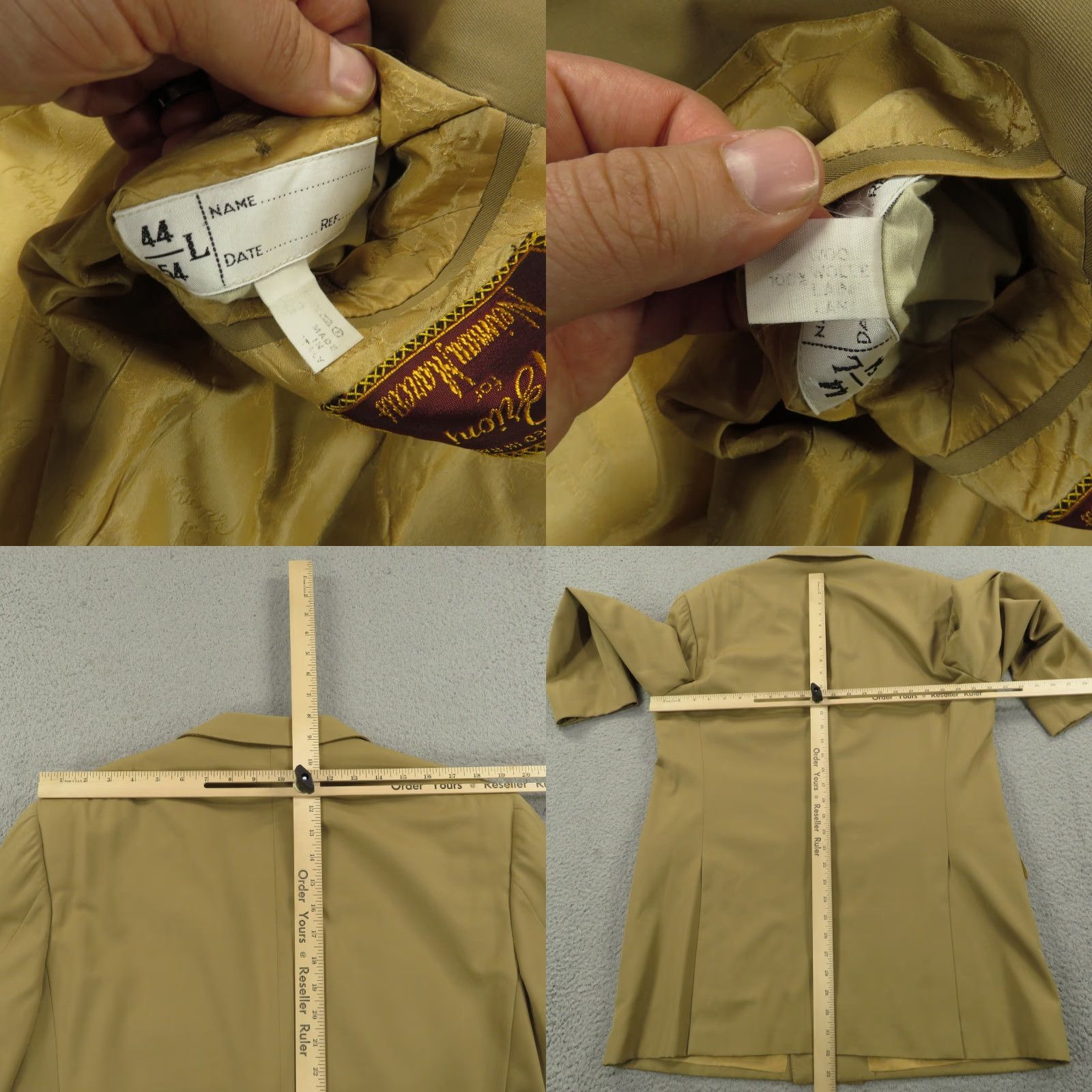 Brioni Brioni Blazer 44L Tan Wool 6 Button Double Breasted Sport Coat Jacket Six Khaki Mens Regular Jacket Size 44R - 10 Thumbnail