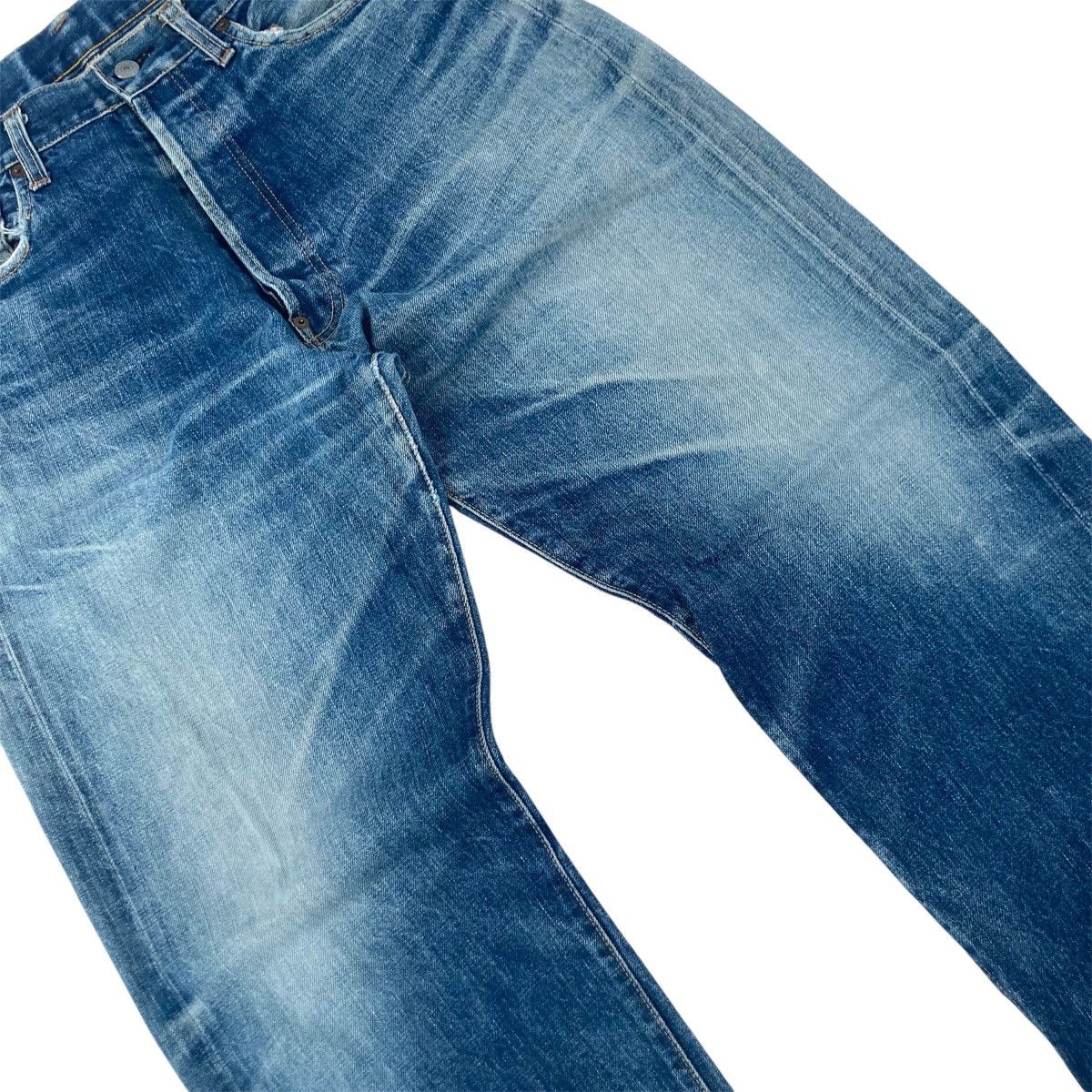 Evisu VINTAGE EVIS DISTRESSED SELVEDGE JEANS Size US 33 - 6 Thumbnail