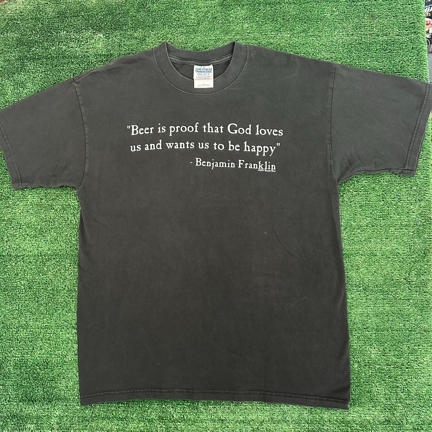 Vintage Vintage 90s Ironic Quote Grunge T-Shirt Satire Skate Humor B Size US L / EU 52-54 / 3 - 1 Thumbnail